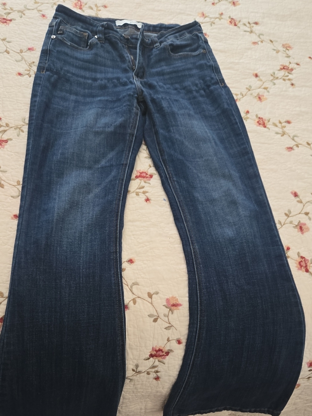 KanCan Dark Indigo Wide Leg Jeans 5/26 Petite